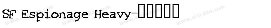 SF Espionage Heavy字体转换